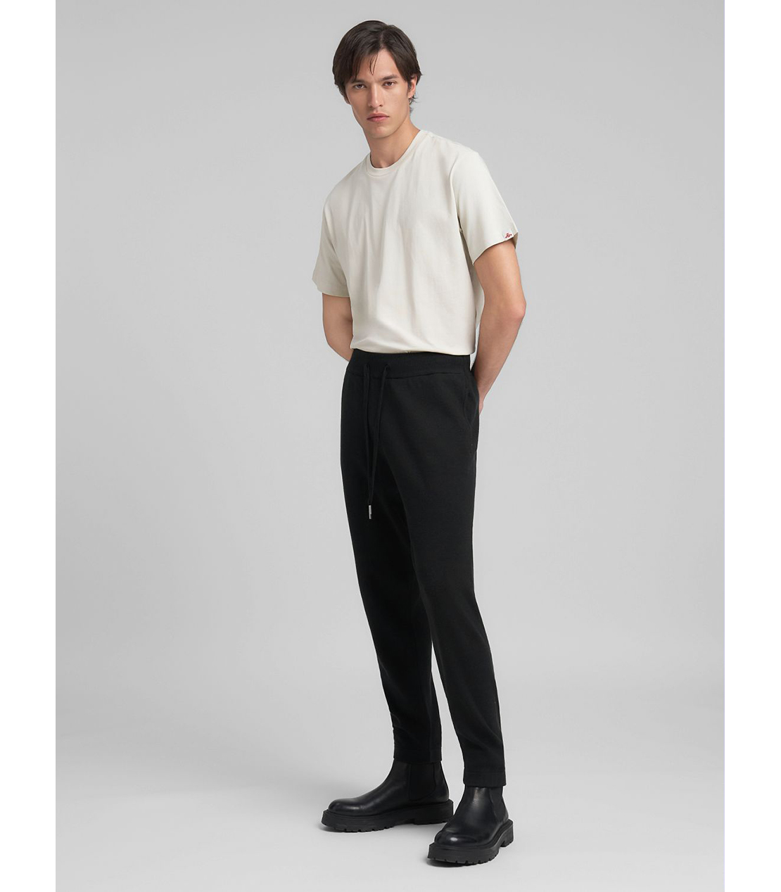 リサイクルファイバーニットジョグパンツ 詳細画像 ブラック 4